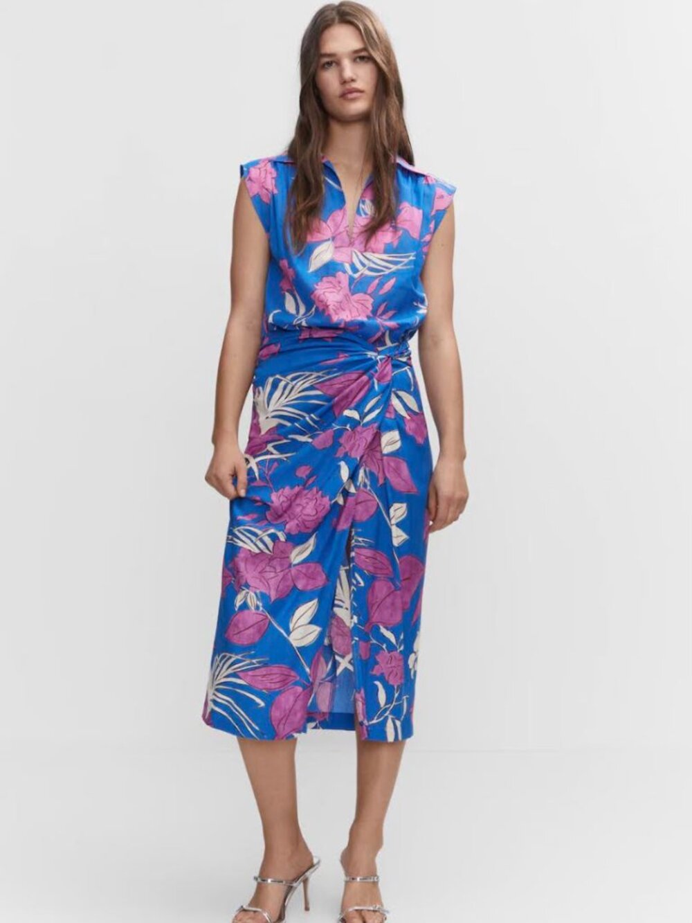 Mango SLEEVELESS PRINTED SHIRT - Picture 2 of 6